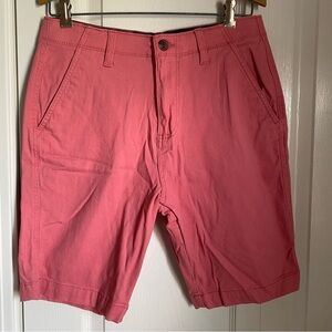 Plugg Flex Men's Coral Flat Front Stretch Chino Shorts 29” Preppy Golf Coastal